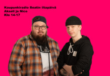 Kaupunkiradio Beatin Iltapäivä – Akseli ja Nico klo 14-17